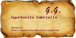 Gyurkovits Gabriella névjegykártya